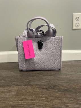 Betsey Johnson Xoolive Lilac Embossed Skull Crossbody Satchel Bag